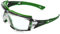 PEGASO 103.03 - Schutzbrille aus der Reihe Anti-Impact, Modell BLACK WHITE, PC Inc. Objektiv, beschlagfrei, elastisches Band, Grün und Schwarz, L
