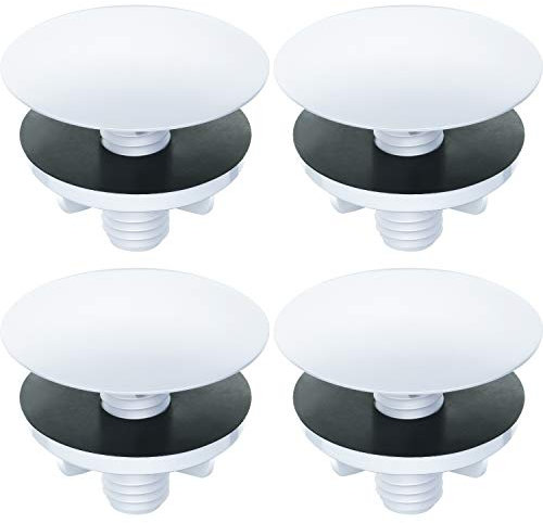 4 Pieces Kitchen Sink Hole Cover Faucet Hole Cover Kitchen Sink Tap Hole Plate Stopper Cover Blanking Metal Plug (Plastic)