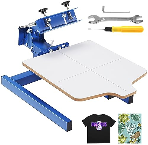 VEVOR Kit de sérigraphie 1 couleur 1 station de sérigraphie 55 x 45 cm pour t-shirt
