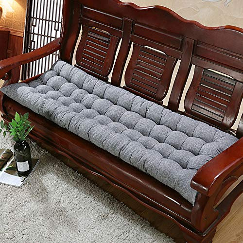 Bankauflage für den Außenbereich, dicke Sitzmatte, 150 x 55 cm, rechteckiges Bankkissen, weiches Chaiselschaukelkissen für 2- und 3-Sitzer, Garten, Metall- oder Holzstuhl