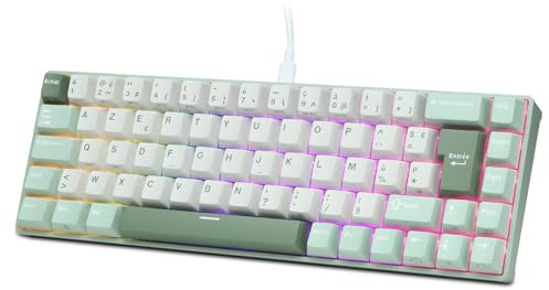 RK ROYAL KLUDGE C68 FR Clavier mécanique jeu effet Hall, filaire RGB commutateur magnétique 65%, chaud, déclenchement rapide, taux de rafraîchissement 8KHz, pilote Web Pro pour Mac&Win, French AZERTY