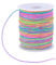 Filo Perline Nylon Elastico, Cordoncino, Cordone Arcobaleno, Fili Corda Multicolore per Collana Braccialetti - 1 mm, 100 m