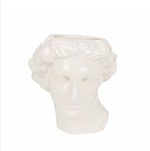 ZAW Vase Blumenvase Weiße Keramikvase, Apollo Idol-Vase, Getrocknete oder frische Blumenvase für Home Hotel Hochzeitsdekoration Einfache Atmosphäre Geschenk (Color : A-White)