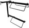 Secure Fix Direct Double Hanging Saddle Rack (Horse Portable 2 Tier Stand Tack Holder Equestrian Stalls Metal Black)