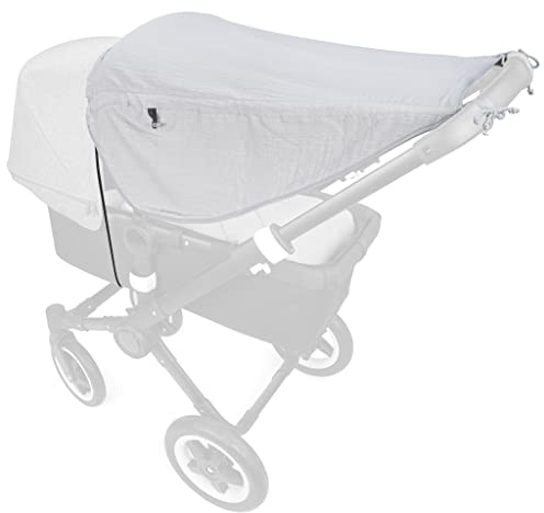 Liebes von priebes Sonnensegel Johanna UV Schutz 50+ | Sonnendach mit Seitenschutz | Universal Sonnenschutz | Sonnensegel für Kinderwagen & Buggy