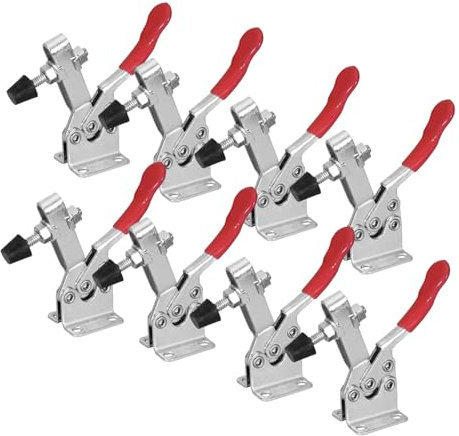 POWERTEC 20327-P2 300 lbs Holding Capacity, 201B Quick Release Horizontal Toggle Clamp, 8 PK
