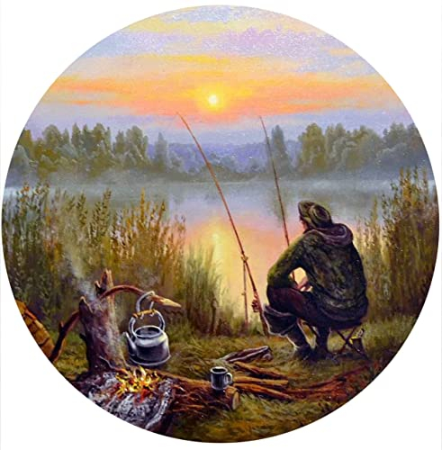 Für die Geburtstags Torte, Fishing, Angler, Fisch, Karpfen,Haken, Essbares Foto für Torten, Fondant, Tortenaufleger Ø 20cm, 0105z