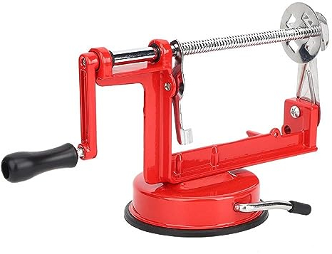 Natudeco Hand Spiral Manual Chipper Slicer Vegetable Spiralizer Potato Cutter Kitchen Tools Onion Flower Maker with 4 Bamboo Sticks for Househlod Dessert Shop Store