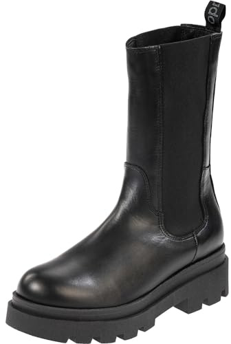 Palado Chelsea Boots Damen Elba – bequeme Boots Made in Portugal - leicht gefütterte Stiefeletten - modische Stiefel Schwarz UK6 - EU39