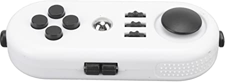 Huairdum Sensory Fidgets Controller Pad Lindert Druck, Reguliert die Stimmung, Fingermassage, EDC-Spielzeug, Lindert Stress, Kompakt für Erwachsene (5 Weiß und Schwarz)