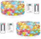LED Lichterkette Batterie Bunt, 2 Stück 100 LED Lichterkette 10M Timer Lichterkette Draht 8 Programm Wasserdichte Kupferdraht Lichterkette für Zimmer Party Weihnachten Halloween Deko
