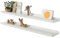 Gieanoo Wandregal Weiß, 2er Set, 90cm Massives Eichenholz Schweberegale Bilderleiste Weiss Regalbrett weiß Für Schlafzimmer, Küche, Arbeitszimmer,kinderzimmer Wandboard Weiss