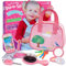 Spielhandtasche für Kinder mit Zubehör – Handtaschenspielzeug mit Spiel-Make-up, Schlüsseln, Smartphone und Verkleidungsspielzeug kleine Mädchen und Kleinkinder