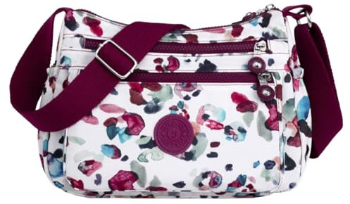 FAVORTALK Umhängetasche Crossbody Bag Damen Weich PU Leder mit Verstellbar Stylisch Schultergurten Schultertasche für Tägliches Arbeiten Einkaufen Reisen,DJB00206