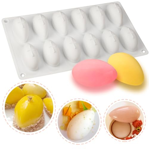 Quenelle Moule en Silicone pour Chocolat Gâteau Dessert Mousse Glace 12 Cavités, 2125-v2-23-9