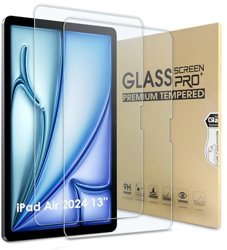 Bighan 2 Pezzi Pellicola Protettiva Compatibile per IPad Pro 2024 11'', Pellicola in Vetro Temperato con Durezza 9H Pellicola Trasparente Anti-Bolle a Copertura Totale