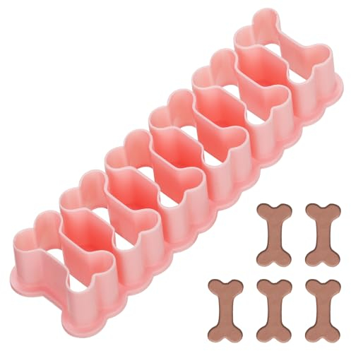 Cortadores de Galletas, Mini Cortadores de Galletas de Plástico, Sello para Hornear Chocolate que Incluye 5 Cavidades (Forma de Hueso)