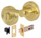 HANDLEZONE® Linear Bar Designer Bathroom Toilet Door Thumb Turn and Release Deadbolt Kit - Satin Brass - 76mm Bolt with 57mm Backset