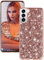 Handyhülle für Samsung Galaxy S21 Hülle Glitzer Bling Sparkle Hülle für Samsung S21 Case Cover Ultra Dünne Leichte Ganzkörper Stoßfest Anti-Kratzer Schutzhülle Galaxy S21 5G 6,2 Zoll (Roségold)