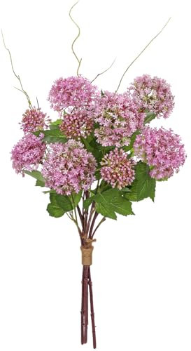 Oairse Bouquet di ortensie artificiali, 48,3 cm, viola, con 9 teste di fiori, fiori finti per composizioni floreali, vaso per casa, matrimonio, centrotavola, decorazione