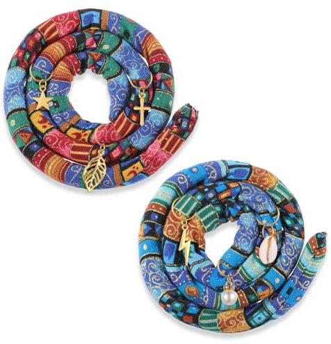 Qianyu 2 Stück Spiral Lock Haarbinde Hair Tie Dreadlock Haargummi Set Biegbare Pferdeschwanz Halter Dread Haarbinder Zubehör für Frauen und Männer Lange Dreads Dicke Lockige Haarhalter