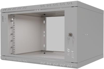 Stalflex Serveur Armoire Réseau 19 Pouces 6U 450mm Standard - Acier Robuste - Racks pour Ordinateur et Serveur - Armoire Informatique Compatible avec Serveur Rack et Baie de Brassage