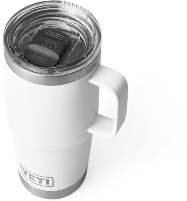 YETI Rambler Travel Mug, Stainless Steel Vacuum Insulated Mug with Stronghold Lid, White, 30 oz (887 ml)