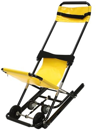 Silla plegable para escaleras de hasta 159 kg, silla de ruedas con 4 ruedas, de aluminio, portátil, para personas mayores, transferencia diaria EMS
