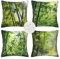 Outdoor Kissen Wetterfest Kissenbezug 40x40 4er Set Grün Kissenbezüge Dekorative Outdoorkissen Bambus Sofakissen Zierkissenbezüge Couch Kissen für Sofa Wohnzimmer Patio Garten Deko Kissen -LI194
