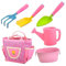 SUPVOX 1 Ensemble Ensemble D'outils De Jardin Jardinage Enfants Jouets Pelles De Jardin Outils Agricoles Outils De Plantation De Légumes Outils De Plantation en Plein Air Arrosoir Rose PP