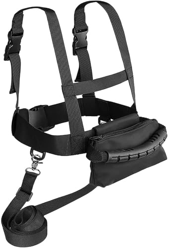 Children Ski Training Belt With Back Traction Rope and Pouch, Kids Ski Training Harness with Long Ski Leash, Skating Skiing Snowboard Ski Safety Harness Integrated Handle Trainer for Kids Beginners