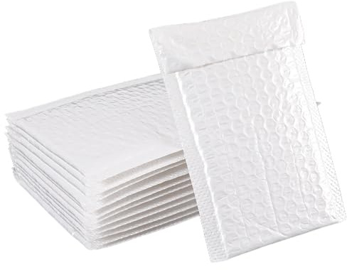 12PCS A6 Small Padded Envelopes Bubble Mailers Self Seal(White)