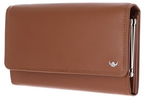 Golden Head Leder Geldbörse Polo RFID Protect Damenbörse 2821 Cognac braun