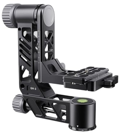 Gimbal Head, GH-3 Heavy Duty Aluminum Gimbal Head for Wildlife & Bird Photography Sharp Shots