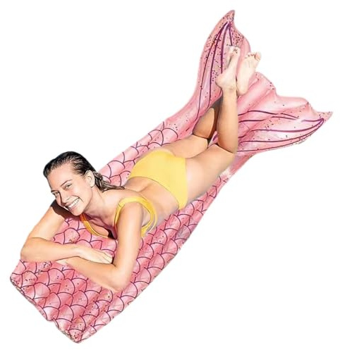 Mermaid Pool Float Große aufblasbare Lounge-Flöße | Mermaid Pool Float Bett für Kinder, Teenager, Erwachsene, , Paddeln, Wasser, , See, Fluss, Boot, Party, Urlaub, Reise