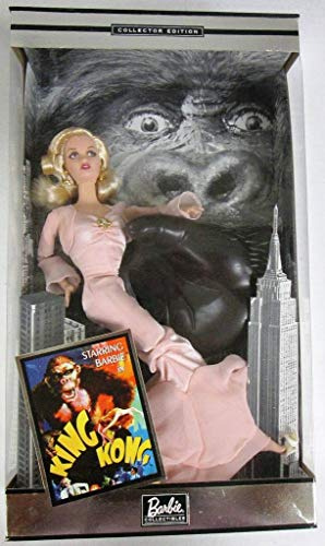Mattel Barbie doll in King Kong, Doll, Age 6+, Includes Pink shoes, Golden faux diamond brooch, Earrings