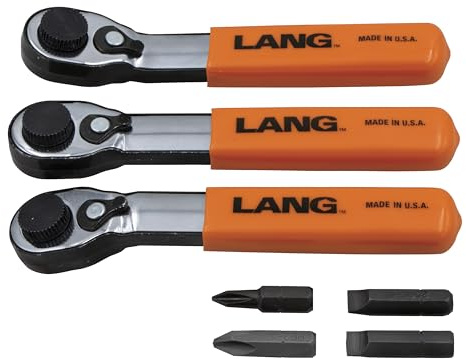 Lang Tools 5220 7-Piece Fine Tooth Bit Wrench Set, Black