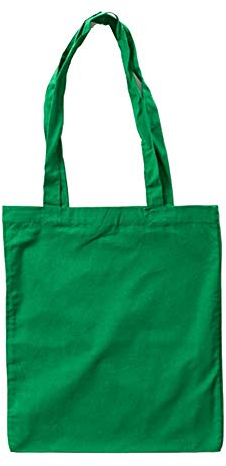 Bags by Jassz Stoffbeutel aus Baumwolle mit langen Henkeln (ca. 38 x 42 cm, Dunkelgrün)