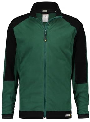 DASSY® Kazan Zweifarbige Fleecejacke - Größe S - FLASCHENGRÜN/SCHWARZ