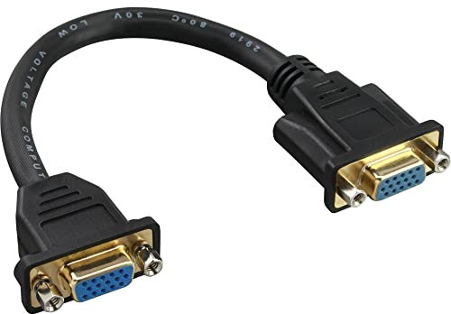 InLine Câble Adaptateur 17302 G 15 Broches VGA Femelle vers Femelle encastrable Contacts plaqués Or 0,2 m
