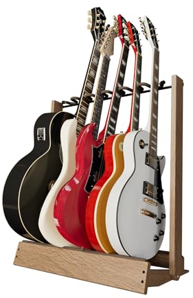 String Swing CC34 Gitarrenständer für 6 E-Gitarren oder 3 Akustikgitarren für Zuhause oder Studio