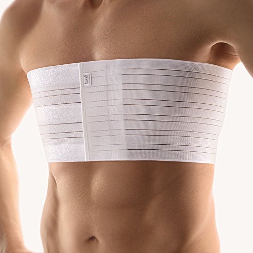 Bort Elastischer Rippengurt Männer, weiß XL