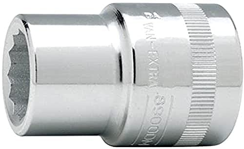 Bahco 8900DM-42 Standard Length Socket, Silver, 3/4-Inch Bi-Hex 42 mm