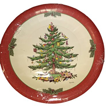 Spode Christmas Tree Paper Dinner Plates - 16 Cnt