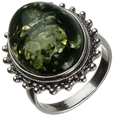 HolidayGiftShops - Sterling Silber 925 Baltischer Bernstein Ring