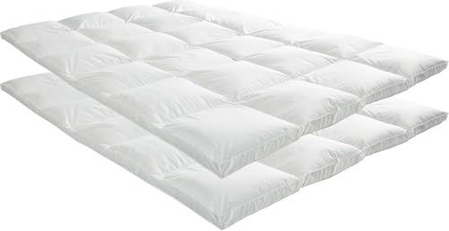 Erwin Müller Kassettendecke Stettin 2er-Pack 90% Daunen, 10% Federn 4 cm Stege - Wärmestufe 4 Größe 135x220 cm