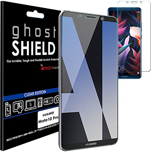 TECHGEAR Screen Protector to fit Huawei Mate 10 Pro [ghostSHIELD Edition] Genuine Reinforced Flexible TPU Screen Protector Guard Covers with Full Screen Coverage inc Curved Screen