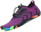 SAGUARO Badeschuhe Strandschuhe Aquaschuhe Wasserschuhe Surfschuhe Schwimmschuhe für Damen Herren Kinder,Neu-lila,35 EU