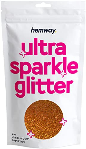 Hemway cuivre Holographic ULTRA fin haut de gamme Multi Purpose Glitter 1/128 .008 0.2mm 200 microns poussière/poudre 100g Couleurs uniques pour une utilisation avec de l'artisanat Verre à vin
