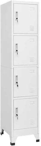vidaXL Schließfachschrank mit 4 Fächern, 38 x 45 x 180 cm